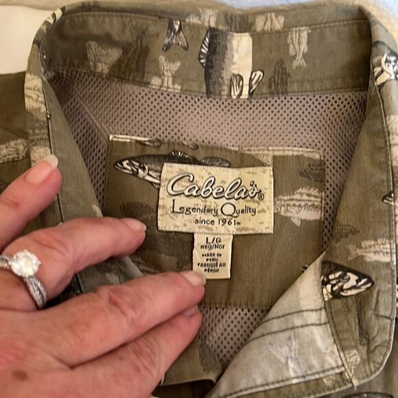 Cabela’s Legendary Quality Men’s Short Sleeve Button-Down Shirt - Size L - Picture 5 of 5